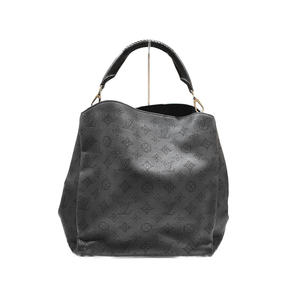 Louis Vuitton Babylon Chain Mahina Black Tote Shoulder Bag the